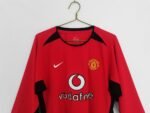 Retro  Manchester United 2002/04 Home Red Long Sleeves - Image 3