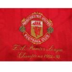 Retro Manchester United 1992-93 Home With Pacthes Long Sleeves - Image 3