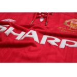 Retro Manchester United 1992-93 Home With Pacthes Long Sleeves - Image 7