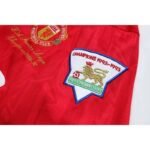 Retro Manchester United 1992-93 Home With Pacthes Long Sleeves - Image 8