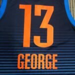 Oklahoma City Thunder Blue STRIPE  No.13 George - Image 6