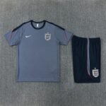 Short Sleeves England Training Suit - Gray - Image 3