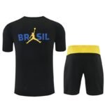 Short Sleeves Brazil Training Suit - Black