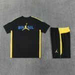 Short Sleeves Brazil Training Suit - Black - Image 3