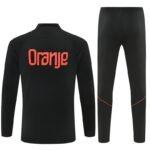 Adult/ Kids Netherlands 2627 Half Zippered Training Suit - Black - Image 2