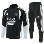 Adult/ Kids Miami 2627 Half Zippered Training Suit - Black