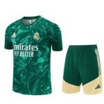 Short Sleeves Real Madrid Training Suit - Green
