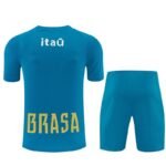 Short Sleeves Brazil Training Suit - Blue - Image 2