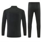 Adult / Kids 2627 Real Madrid Half Zipper Training Suit (All Black) - Image 2