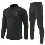 Adult / Kids 2627 LVP Half Zipper Training Suit (All Black)