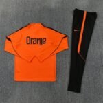 Adult/ Kids Netherlands 2627 Half Zippered Training Suit - Orange - Image 3