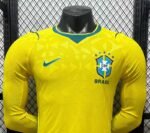 Player Version 2026 World Cup Brazil Home Jersey Long Sleeves S-3XL - Image 3