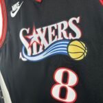 26 Season Philadelphia 76ers Retro Black #8 - Image 6